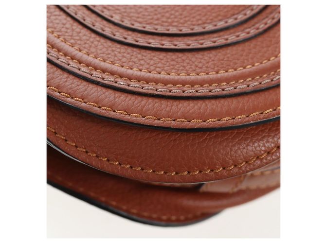 Chloé Chloe Marcie Leather Small Castaño - vista 7