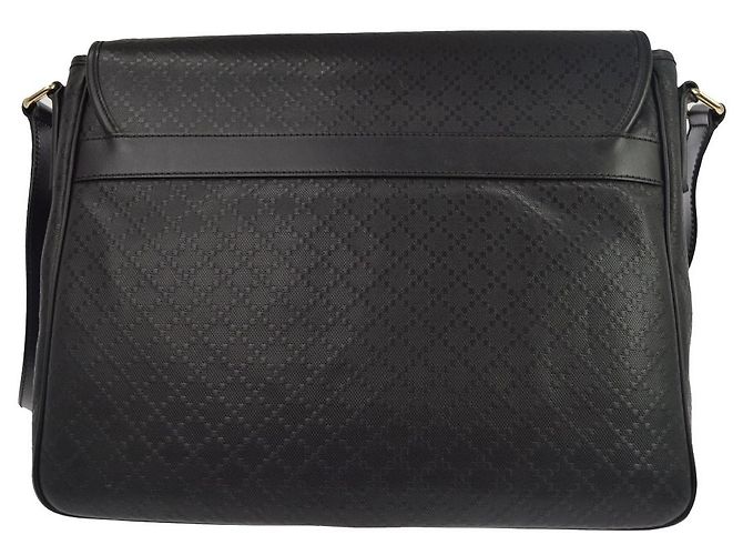 Gucci Lux Flap Messenger Diamante Leather Large Noir - vue 2