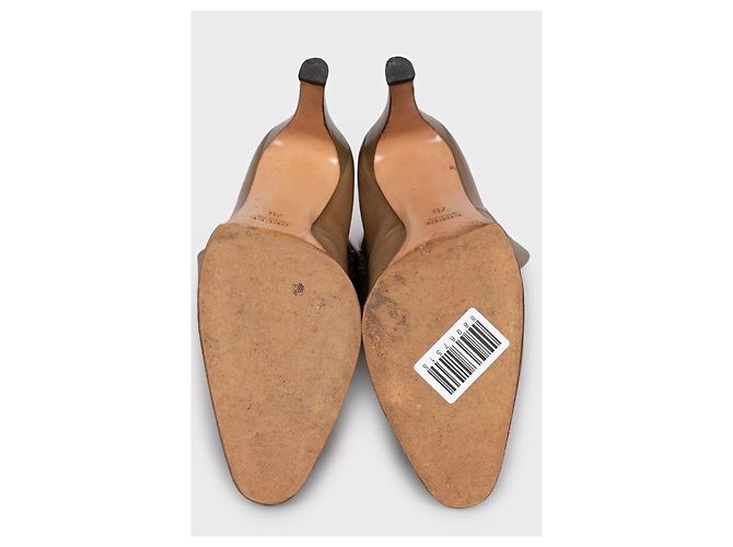 Gucci Absatzstiefel aus grünem Leder, Größe 37 EU Gebraucht - Ansicht 5
