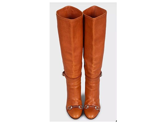 Christian Dior braune Lederstiefel, Größe 38 EU Gebraucht - Ansicht 2