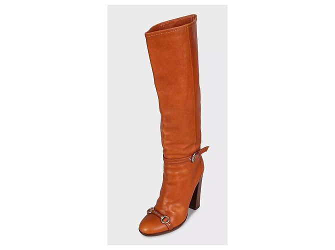 Christian Dior braune Lederstiefel, Größe 38 EU Gebraucht - Ansicht 3