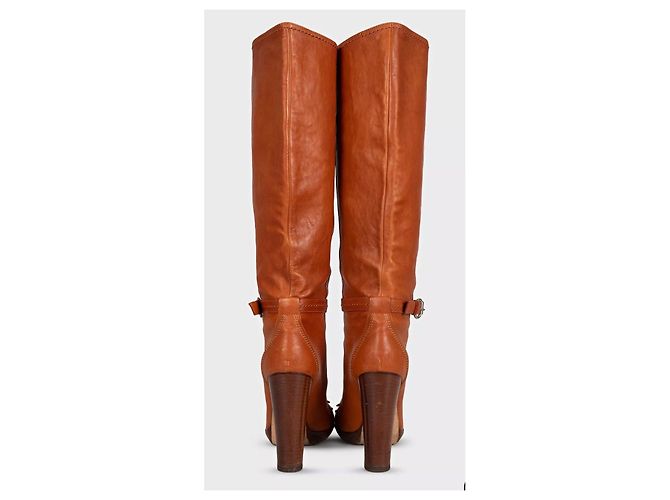 Christian Dior braune Lederstiefel, Größe 38 EU Gebraucht - Ansicht 4