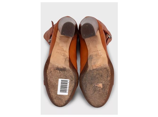 Christian Dior braune Lederstiefel, Größe 38 EU Gebraucht - Ansicht 5