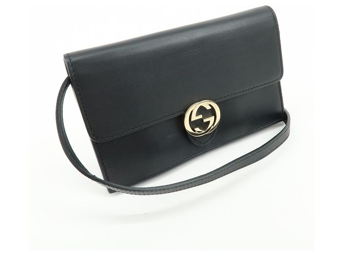 Cartera Gucci Interlocking Wallet on Chain de piel Negro - vista 4