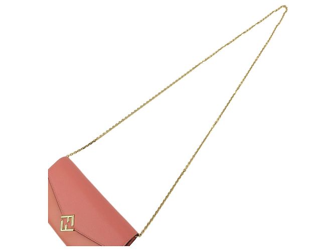Fendi FF Diamonds Continental Chain Leather Pink - Ansicht 4