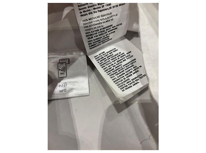 Miu Miu Cropped Hemd aus weißer Baumwolle - Ansicht 4