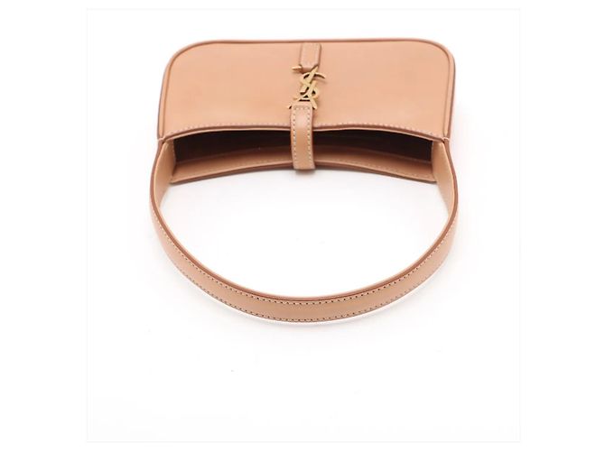 Autre Marque Saint Laurent Le 5 a 7 Hobo Leather Mini Beige - vista 5