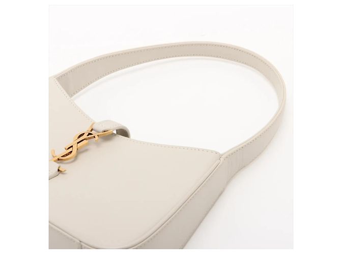 Autre Marque Saint Laurent Le 5 a 7 Hobo Leather Mini Beige - vista 5