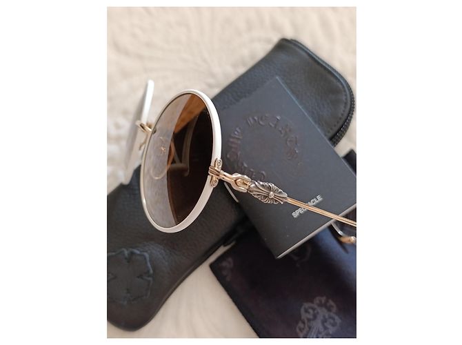 Occhiali da sole Chrome Hearts Bianco D'oro - vista 2