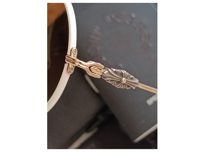 Occhiali da sole Chrome Hearts Bianco D'oro - vista 3