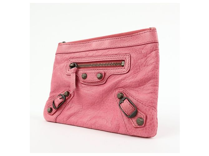 Balenciaga Classic Studs Reporter Leather XS Rosa - vista 3