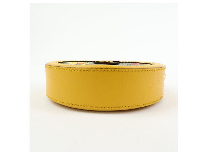 Gucci Ophidia Round Flora GG Coated Canvas Mini Gelb - Ansicht 5