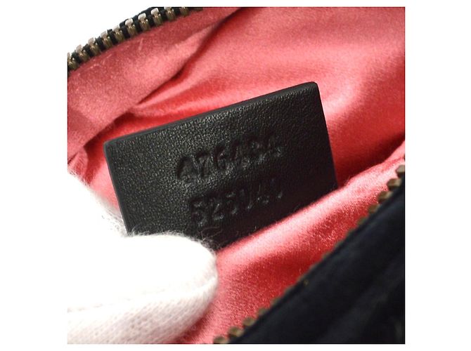 Cintura Gucci GG Marmont in velluto matelassé decorata Nero - vista 5