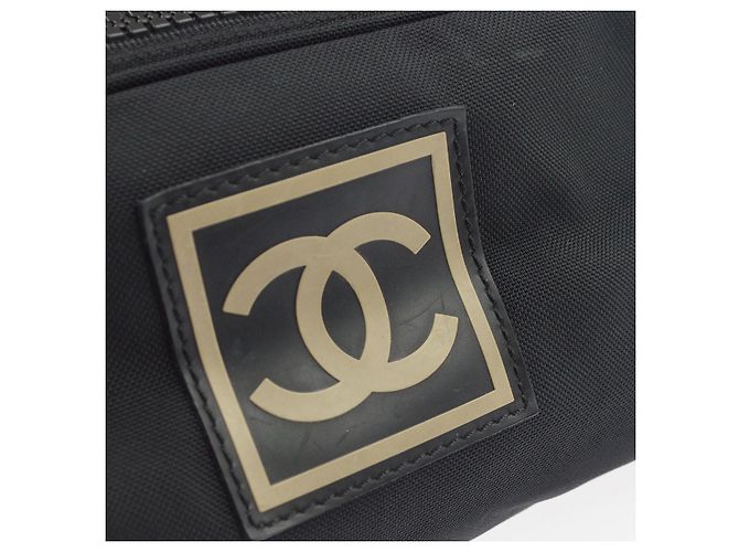 Chanel Sport Double Zip Nylon Large Negro - vista 6