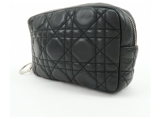 Christian Dior Lady Dior Cannage Quilt Leather Mini Nero - vista 3