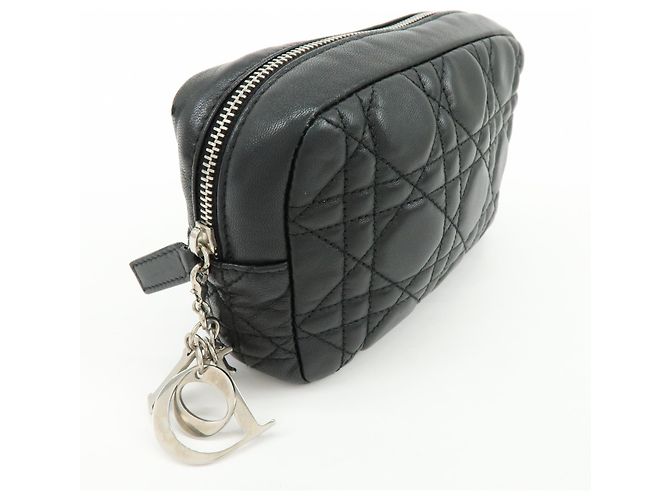Christian Dior Lady Dior Cannage Quilt Leather Mini Nero - vista 4