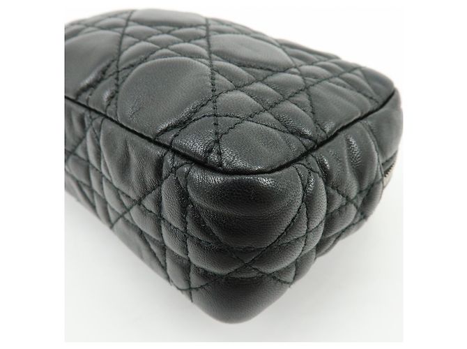 Christian Dior Lady Dior Cannage Quilt Leather Mini Nero - vista 7