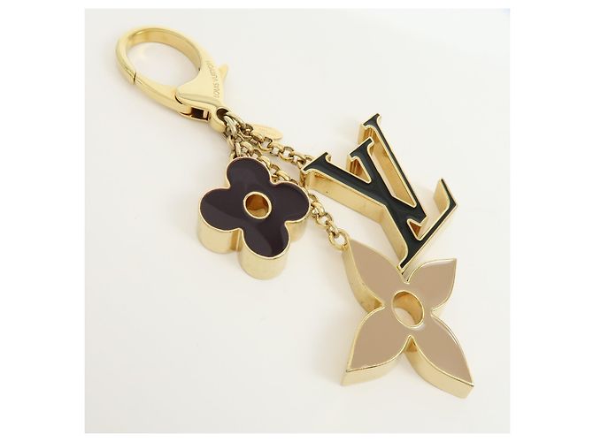 Charm per borsa Louis Vuitton Fleur de Monogram Metal D'oro - vista 4