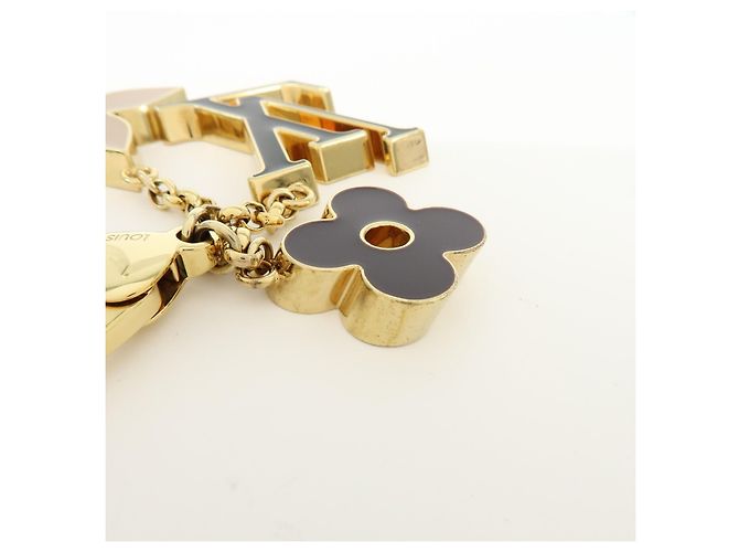 Charm per borsa Louis Vuitton Fleur de Monogram Metal D'oro - vista 7