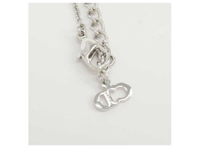 Pendente Logo Christian Dior in metallo con cristallo Argento - vista 7
