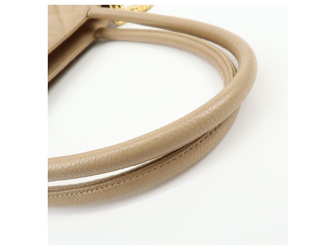 Chanel Medallion Quilted Lambskin Bege - vista 6