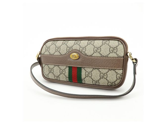 Gucci Ophidia GG Coated Canvas Mini Marrone - vista 3