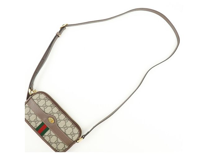 Gucci Ophidia GG Coated Canvas Mini Marrone - vista 6