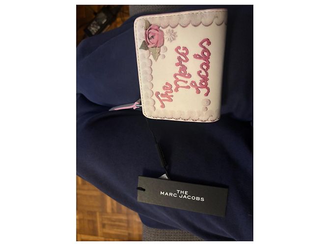 Portefeuille Marc Jacobs Rose et Blanc - vue 3