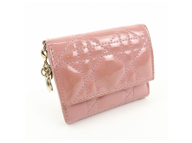 Christian Dior Lady Dior Cannage Quilt Leather Mini Rose - vue 4