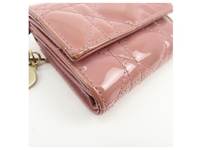 Christian Dior Lady Dior Cannage Quilt Leather Mini Rose - vue 7