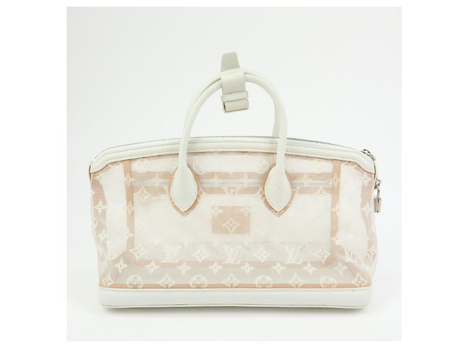 Louis Vuitton Transparence Lockit Mesh and Leather East West Weiß - Ansicht 2