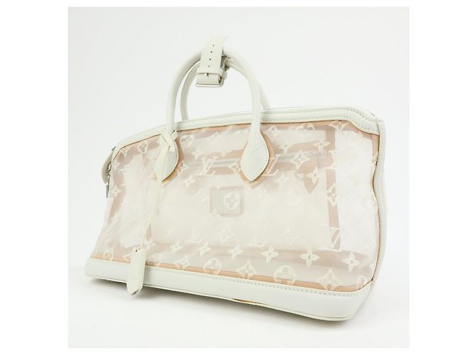 Louis Vuitton Transparence Lockit Mesh and Leather East West Weiß - Ansicht 3