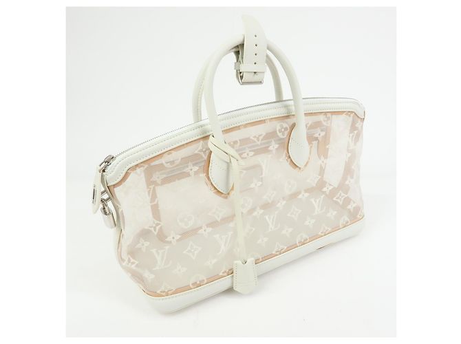 Louis Vuitton Transparence Lockit Mesh and Leather East West Weiß - Ansicht 4