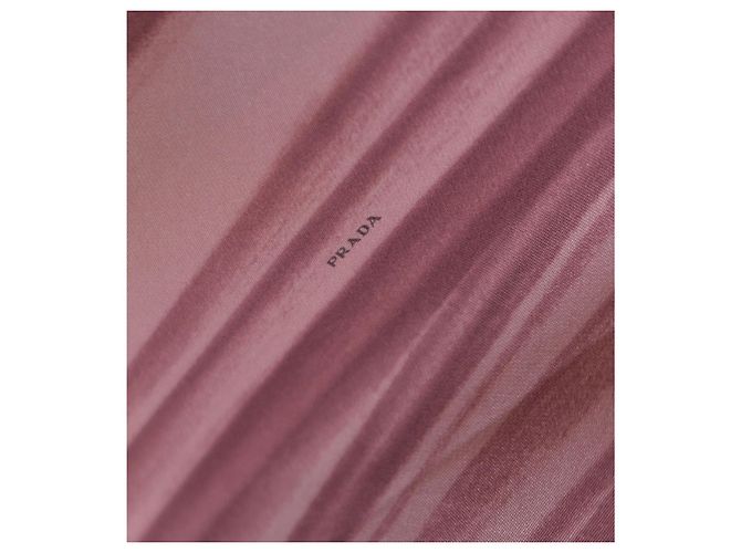 Prada Seidenrock Trompe L’oeil Print Herbst 2004 Rosa Pink - Ansicht 6