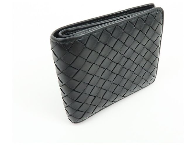 Bottega Veneta Bifold Intrecciato Nappa Compact Nero - vista 4