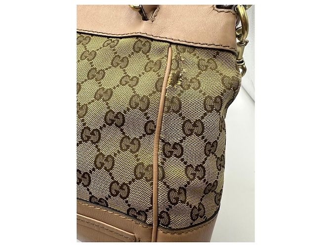 Borsa Tote Gucci Princy in tela monogram e pelle Marrone Beige - vista 10