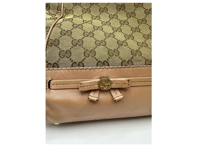 Borsa Tote Gucci Princy in tela monogram e pelle Marrone Beige - vista 4