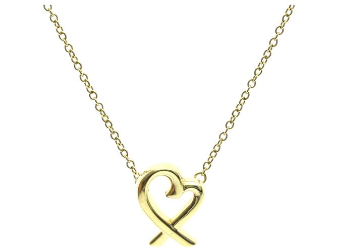 Pendente Tiffany & Co. Paloma Picasso Loving Heart in Oro Giallo 18K Small D'oro - vista 2