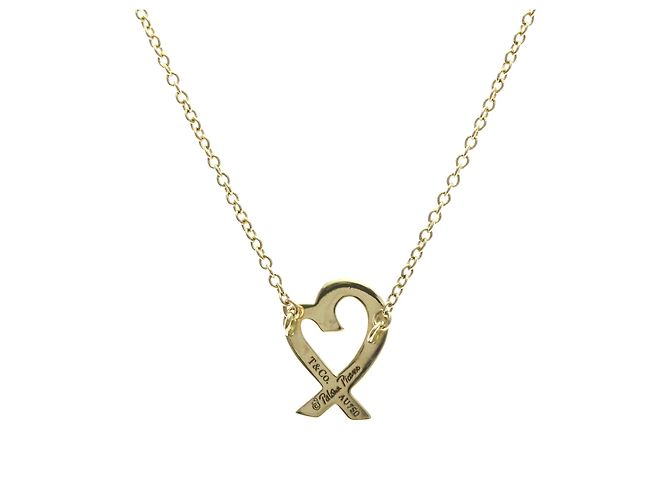 Pendente Tiffany & Co. Paloma Picasso Loving Heart in Oro Giallo 18K Small D'oro - vista 3