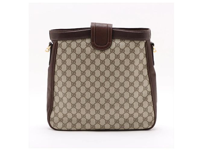 Gucci Sherry bamboo Canvas Large Bege - vista 2