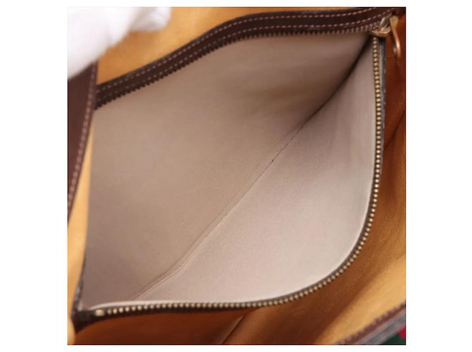 Gucci Sherry bamboo Canvas Large Bege - vista 7