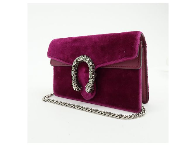 Gucci Dionysus Velvet Super Mini Porpora - vista 3