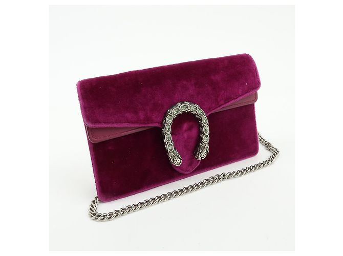 Gucci Dionysus Velvet Super Mini Porpora - vista 4