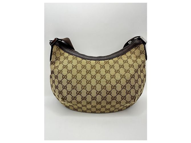 Gucci Hobo-Tasche aus Monogramm-Canvas Braun Beige - Ansicht 2