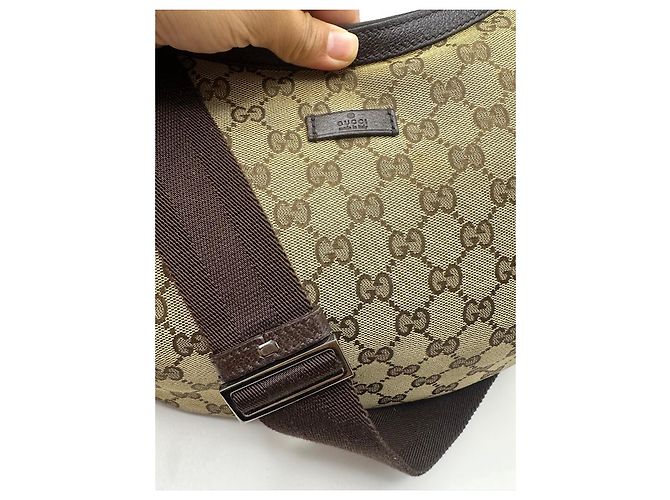 Gucci Hobo-Tasche aus Monogramm-Canvas Braun Beige - Ansicht 4