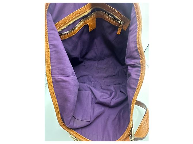 Borsa Tote Gucci in tela monogramma Marrone Beige Arancione Porpora - vista 12