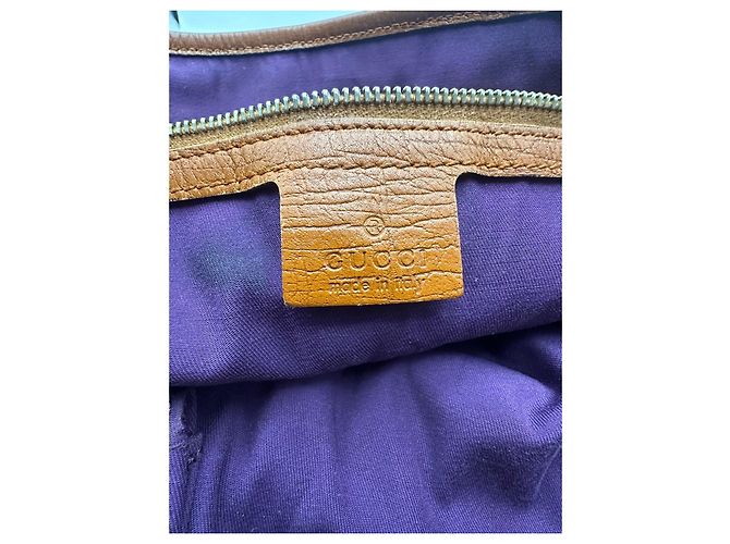 Borsa Tote Gucci in tela monogramma Marrone Beige Arancione Porpora - vista 13