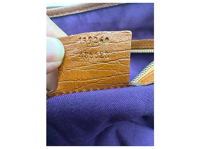 Borsa Tote Gucci in tela monogramma Marrone Beige Arancione Porpora - vista 14