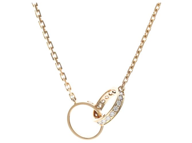Cartier Love Interlocking 18K Rose Gold with Diamonds D'oro - vista 2