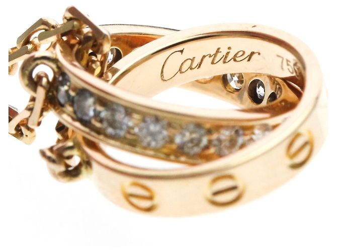 Cartier Love Interlocking 18K Rose Gold with Diamonds D'oro - vista 7